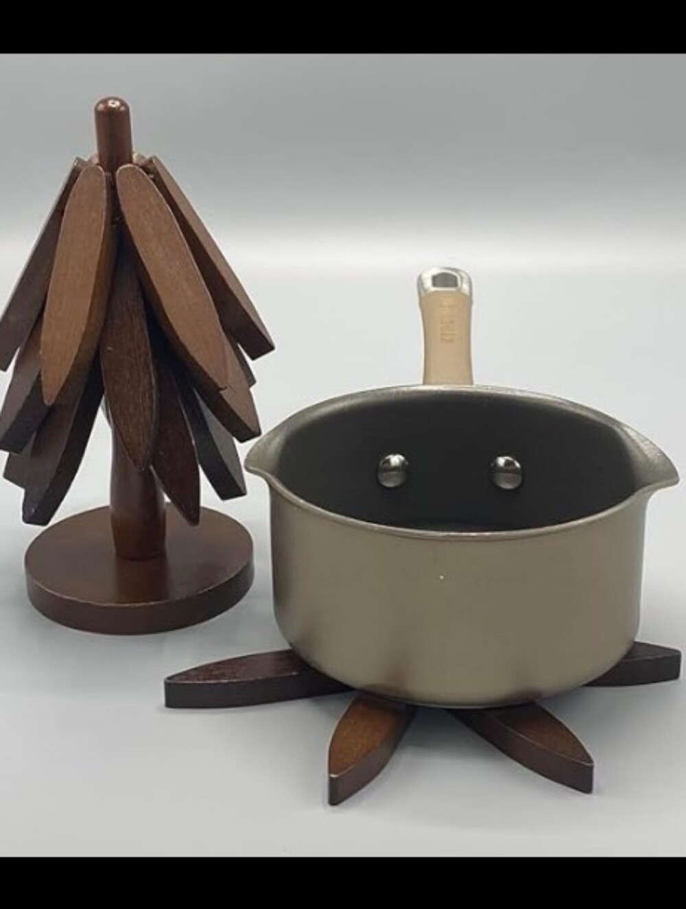 Luxury Large Wooden Tree Trivet Set Folding Heat Resistant Hot Pot Pan Mats Stan